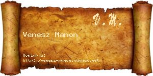 Venesz Manon névjegykártya